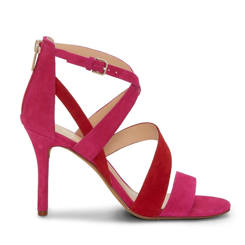 Vince Camuto Pink Suede Strappy Dress Sandals